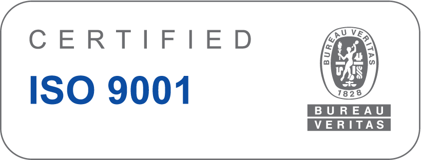 ISO 9001 certified - Bureau Veritas